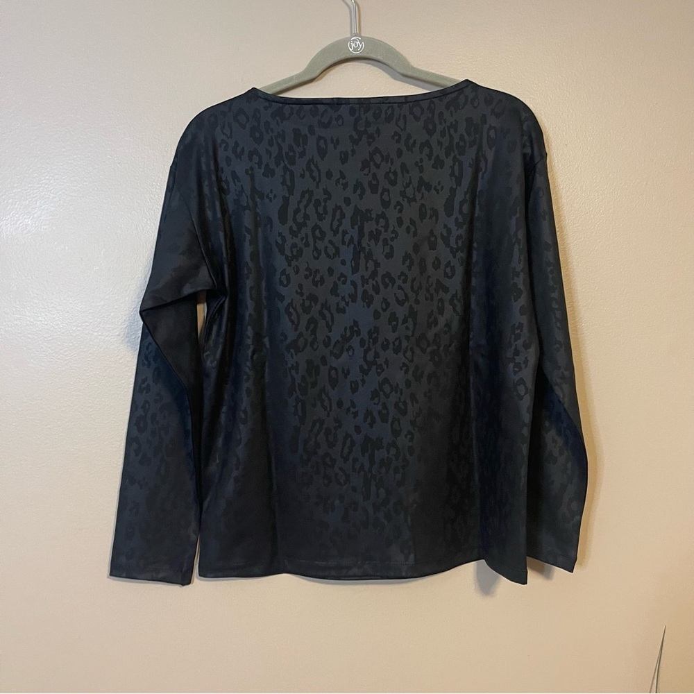 G by Giuliana Black Leopard Print Top Size XS - Picture 4 of 4